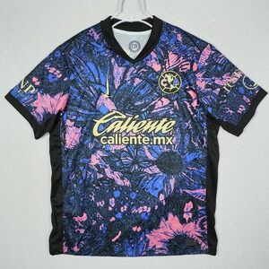 Nike Club America 2024 Pre-Match Jersey Mens XL Blue Pink Floral CD4230-496